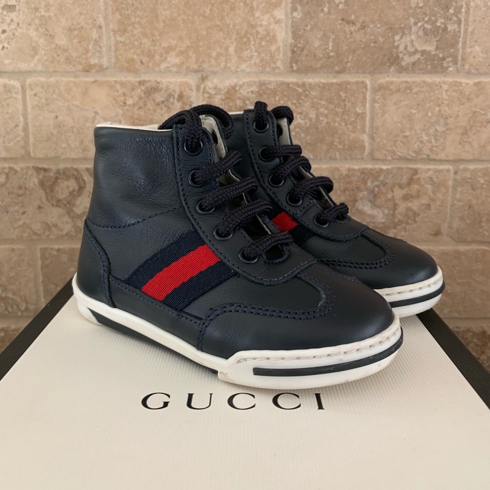 Gucci Toddler High Top Sneakers. Size 21. Like New